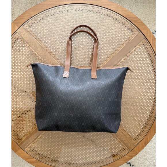 SOLD- Authentic CHRISTIAN DIOR Honeycomb Monogram Tote - Picture 1 of 16